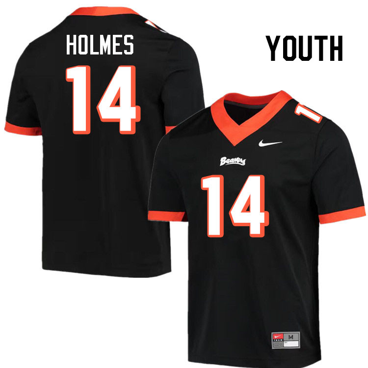 Youth #14 Jailen Holmes Oregon State Beavers College Football Jerseys Stitched-Throwback